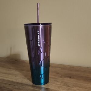Starbucks Iridescent Purple and Teal 24 Oz Stainless Steel Tumbler